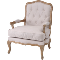 Buttoned Back French Armchair