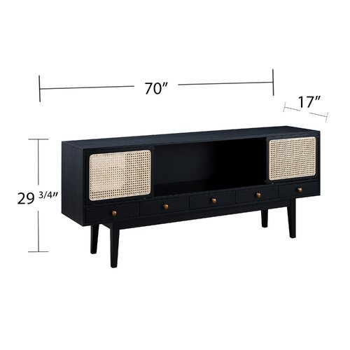Cane Tv Console - Javell Furniture